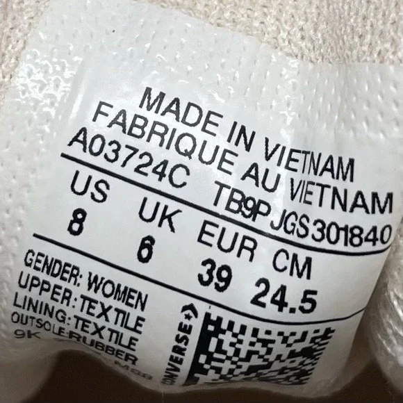 Converse Sneakers Womens 8 Chuck Taylor Crystal Stars Platform Hi A03724C‎ Shoes - Picture 9 of 11